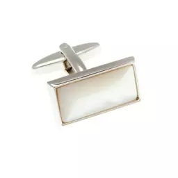 Rectangular Mother Of Pearl Cufflinks