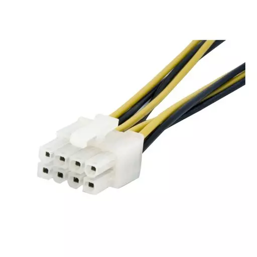 StarTech.com 6in 4 Pin to 8 Pin EPS Power Adapter with LP4 - F/M