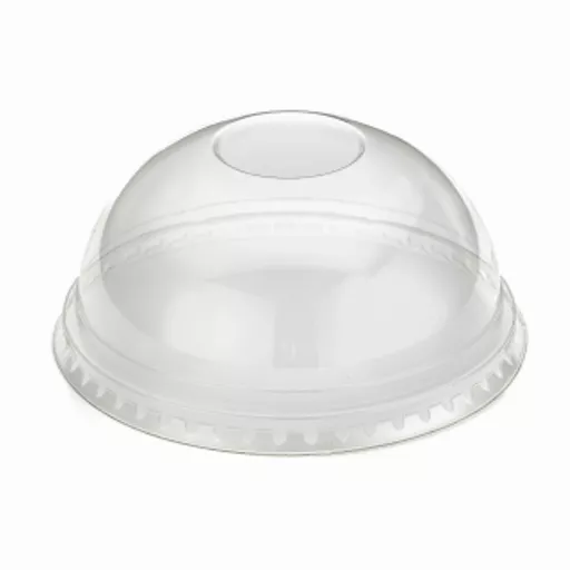 16OZ CLEAR RPET DOMED COLD CUP LID NO HOLE - (1X1000)