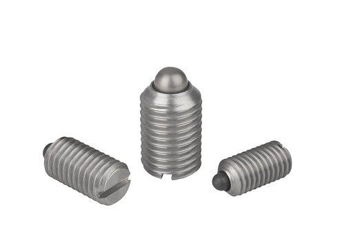 K0314 - Spring Plungers With Slot And Thrust Pin In Stainless Steel
