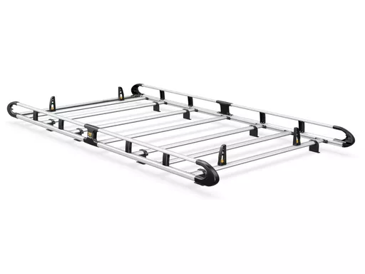 Ford Transit 2014-Onwards L3, H3 Twin Rear Doors - ULTI Rack+ (Aluminium) - 6 Bar Roof Rack