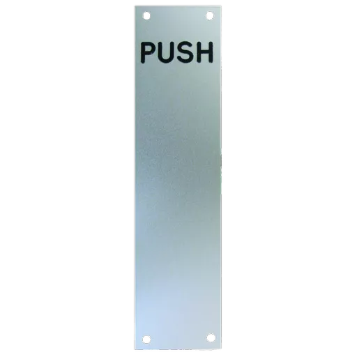 ASEC 75mm Wide Aluminium `Push` Finger Plate