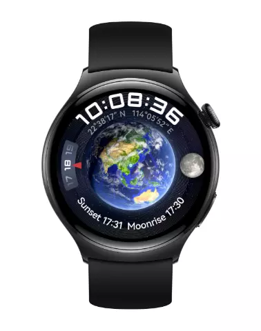 Huawei WATCH 4 3.81 cm (1.5") AMOLED 46 mm Digital 466 x 466 pixels Touchscreen Black Wi-Fi GPS (satellite)