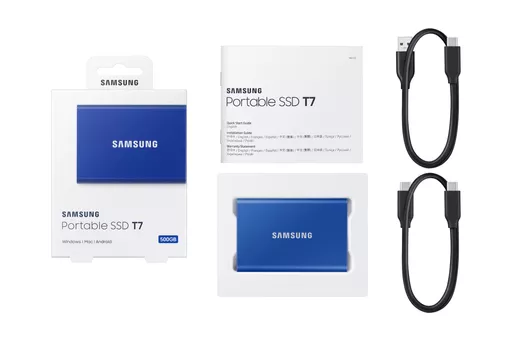 Samsung Portable SSD T7 500 GB Blue