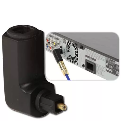 Lindy 360 Degree Toslink Adapter Right Angled Male/Female