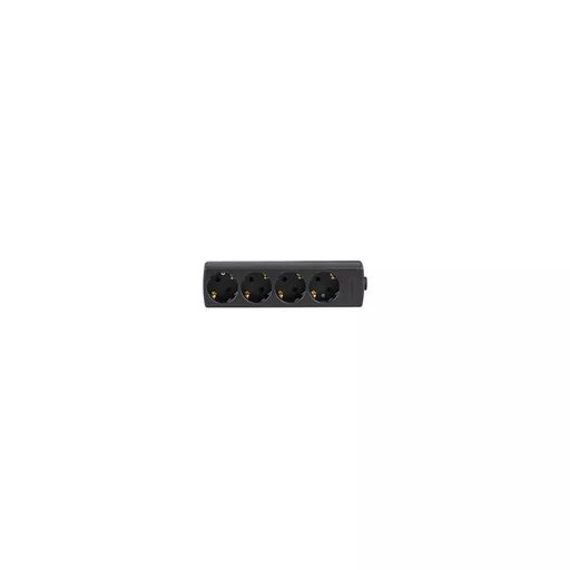 4-Way European Sockets - (45 Degree Socket With Grounding), Black