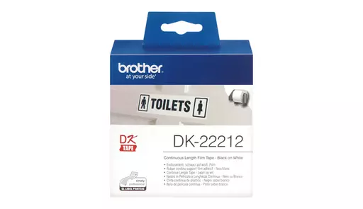 Brother DK-22212 DirectLabel Etikettes white Film 62mm x 15,24m for Brother P-Touch QL/700/800/QL 12-102mm/QL 12-103.6mm