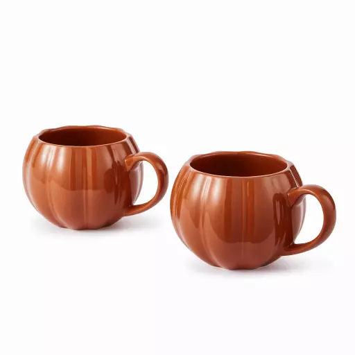 Set of 2 Pumpkin Mugs