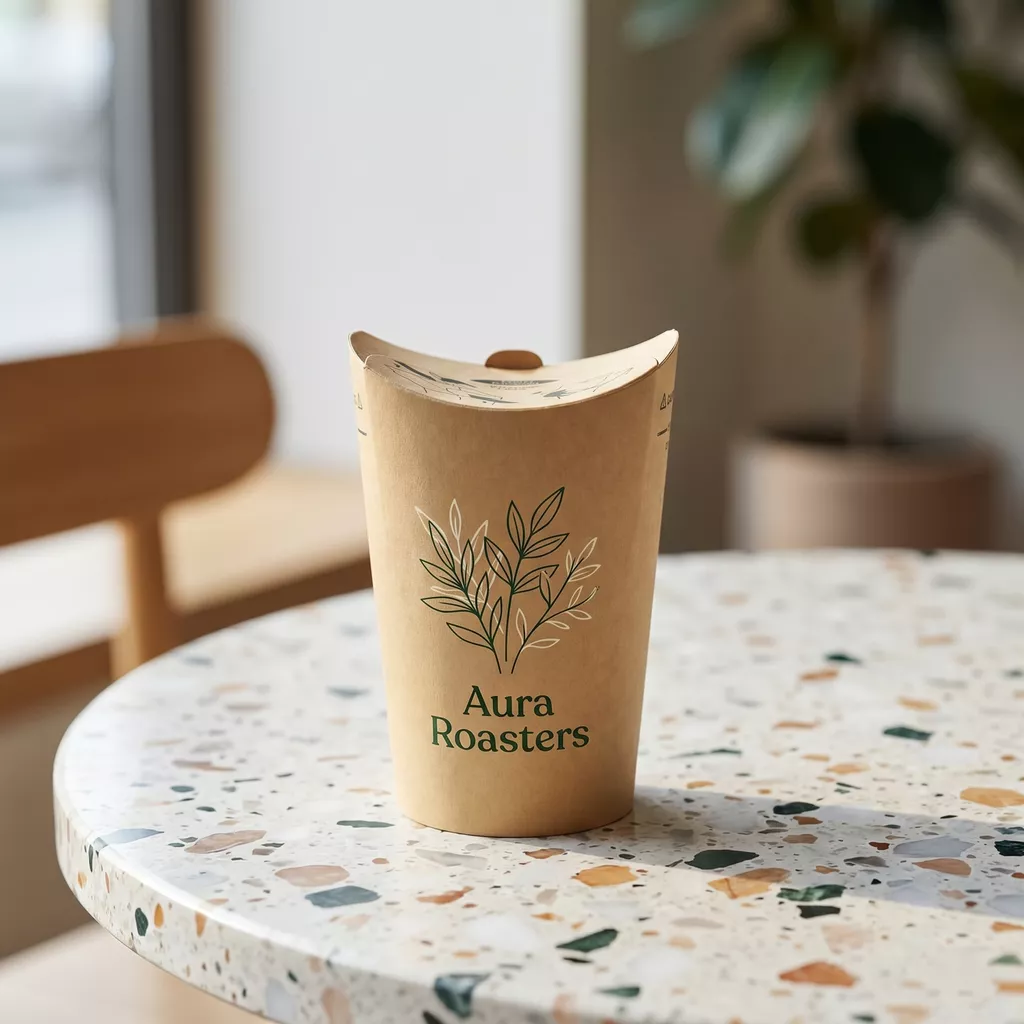 The Good Cup custom printed compostable coffee cup