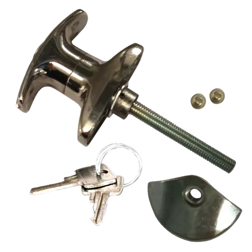 Lowe & Fletcher 1618 Rear Fixed Small T Garage Door Handle With Threaded Spindle