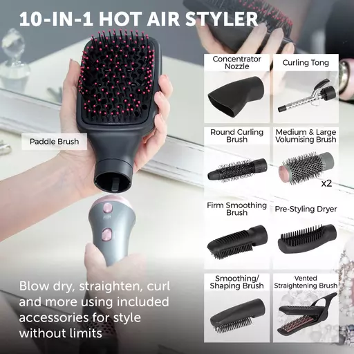 Carmen hot brush with retractable outlet bristles