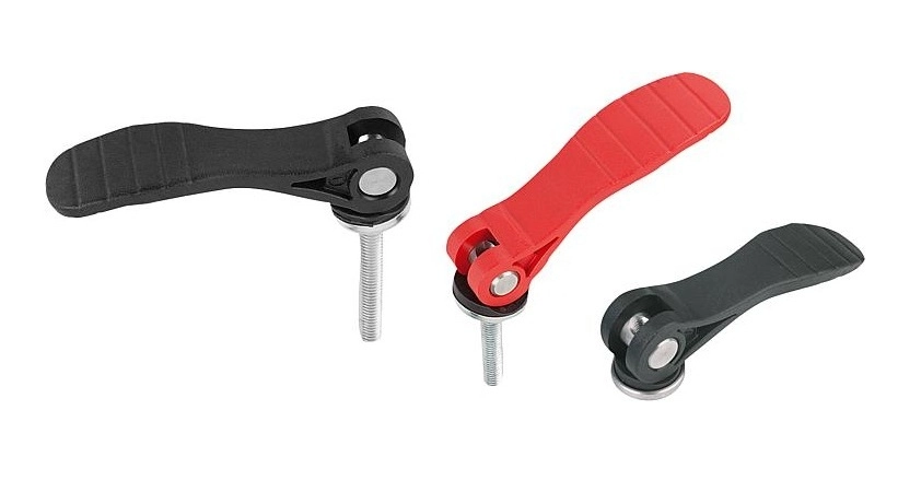 K0646 - Cam Levers With Plastic Handle Male & Female Steel or Stainless Steel Thread M5-M10