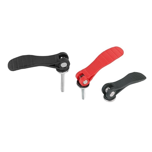 K0646 - Cam Levers With Plastic Handle Male & Female Steel or Stainless Steel Thread M5-M10