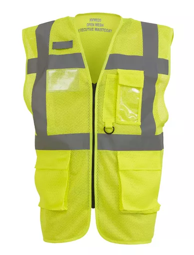 Hi-Vis Executive Open Mesh Waistcoat