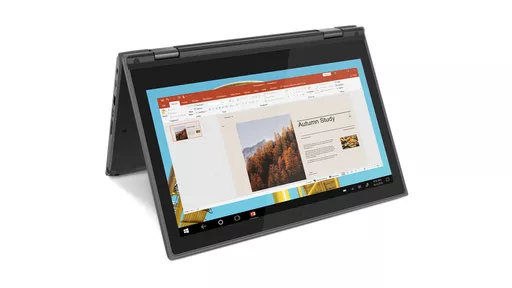 Lenovo 300e 2nd Gen (AMD) AMD 3000 3015e Hybrid (2-in-1) 29.5 cm (11.6") Touchscreen HD 4 GB DDR4-SDRAM 128 GB SSD Wi-Fi 6 (802.11ax) Windows 10 Pro Black