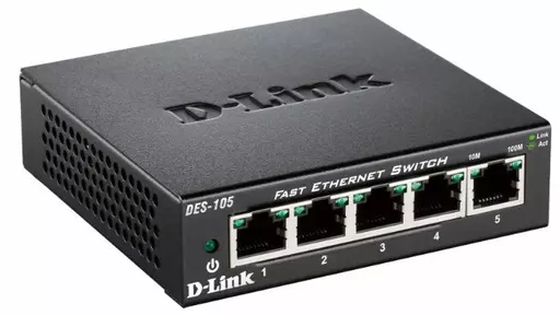 D-Link DES-105 Unmanaged Black