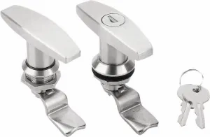 K1109 - Quarter Turn Locks With T Grip In Stainless Steel