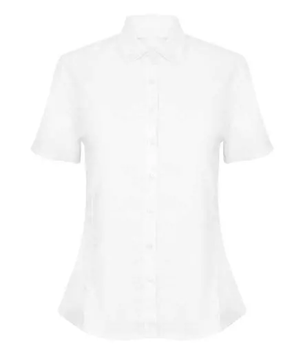 Henbury Ladies Modern Short Sleeve Regular Fit Oxford Shirt