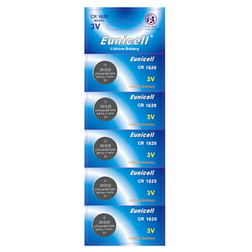 EUNICELL 3V CR1620 Button Cell Battery (5 PER CARD)