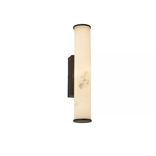 Wales LED Wall Light, Matt Black Metal with Marble Resin