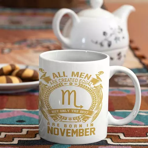 Personalised November King’s Birthday Mug – Funny custom Only November Kings Quote coffee cup