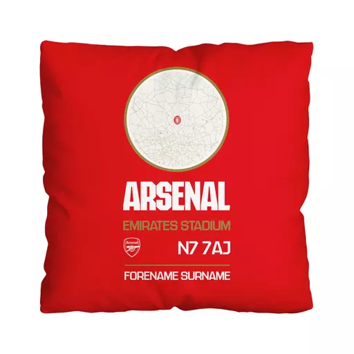 Arsenal FC Map Red 18" Cushion