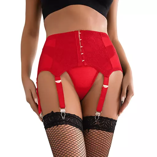 Sexy Black, Red, Blue or White High Waist Suspender Belt Size 12 14 16 18 20 22 L XL Plus