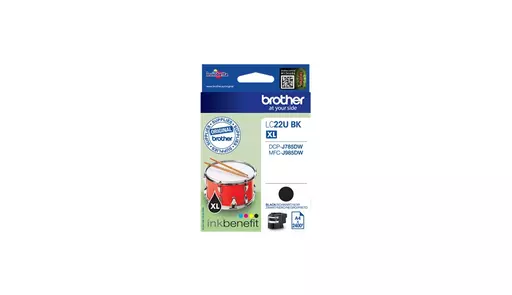 Brother LC-22UBK Ink cartridge black XL, 2.4K pages ISO/IEC 24711 for Brother DCP-J 785