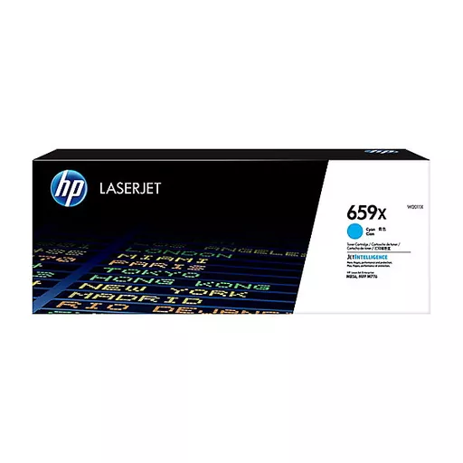 HP 659X (W2011X) High Yield Cyan Original LaserJet Toner Cartridge (29000 Yield)