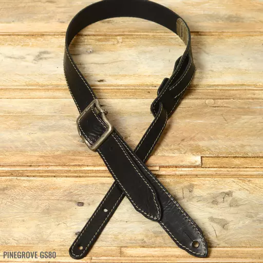 Buckle Front Skinny Leather Guitar Strap