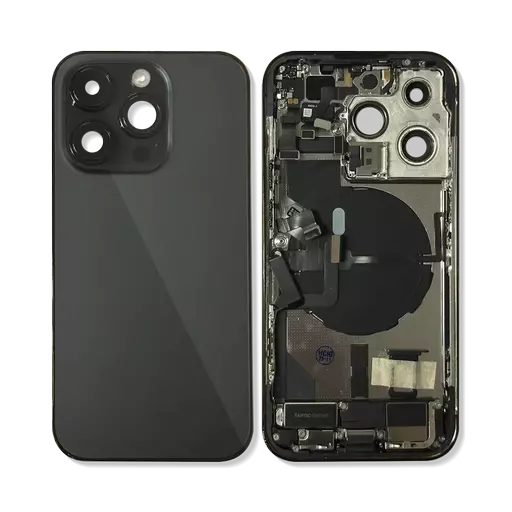 Back Housing With Internal Parts (Space Black) (No Logo) - For iPhone 14 Pro