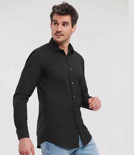 Russell Athletic Collection Long Sleeve Ultimate Stretch Shirt