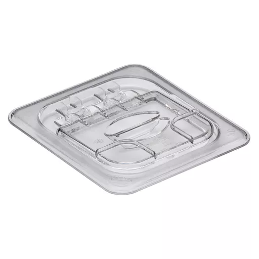 1/6 CLEAR GN SOLID FLIPLID POLYCARBONATE CAMBRO