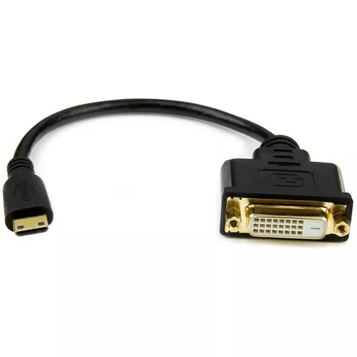 StarTech.com 8 in (20cm) Mini HDMI to DVI Cable - DVI-D to HDMI Cable (1920x1200p) - 19 Pin HDMI Mini Male to DVI-D Female - Digital Monitor Cable Adapter M/F - Mini HDMI to DVI Adapter