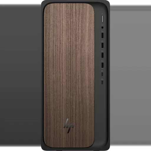 HP OmniDesk AI M03-0004na Intel Core Ultra 5 225 16 GB DDR5-SDRAM 1 TB SSD Windows 11 Home Tower PC AI PC Grey, Wood