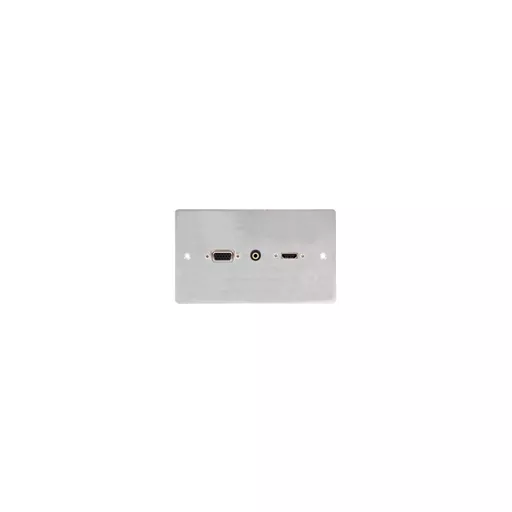 Double Gang SVGA, HDMI & 3.5mm Wall Plate (Fly lead Couplers)