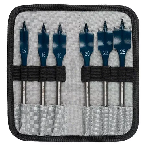 Bosch 6 Piece Self Cut Speed Spade Bit Set in a Roll-up Case 13-25mm