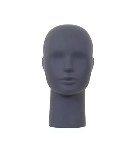 Matt Grey Display Head with Basic Facial Features - 310mm