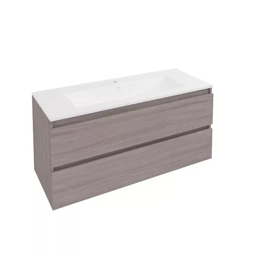 Olympia 120cm wall hung drawer unit Grey Oak