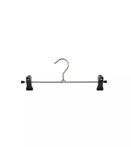 Chrome Metal Peg Hanger with Non Slip Clips - 300mm - Box of 100