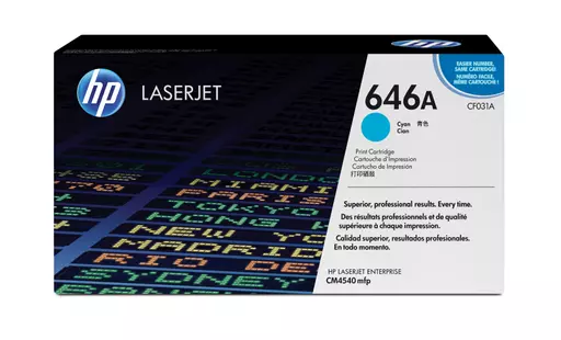 HP CF031A/646A Toner cartridge cyan, 12.5K pages/5% for HP CLJ CM 4540