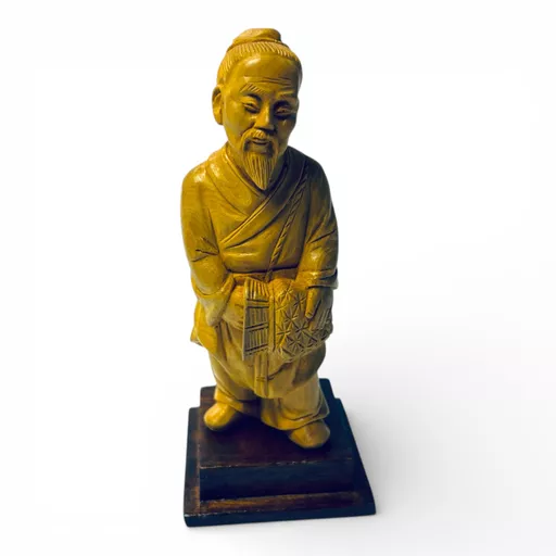 Small Chinese Hand-carved Wooden Figurine