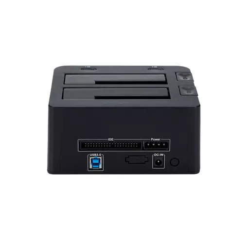 StarTech.com Dual-Bay USB 3.0 to SATA and IDE Hard Drive Docking Station, USB Hard Drive Dock, External 2.5/3.5" SATA I/II/III and IDE (40 pin) SSD/HDD Docking Station, Hot-Swap Hard Drive Bays, Top-Loading