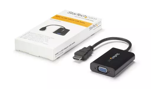 StarTech.com HDMI to VGA Video Adapter Converter with Audio for Desktop PC / Laptop / Ultrabook - 1920x1080