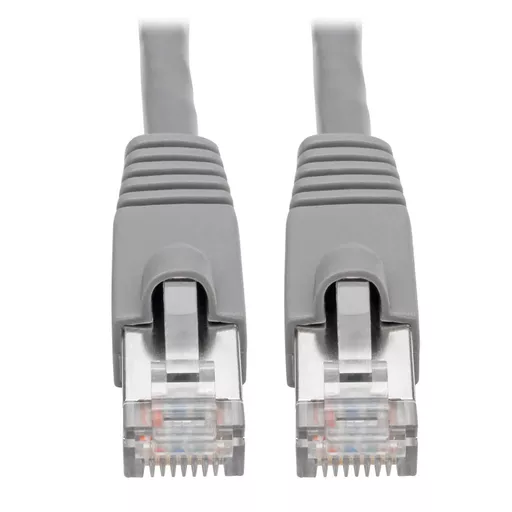 Tripp Lite N262-005-GY Cat6a 10G Snagless Shielded STP Ethernet Cable (RJ45 M/M), PoE, Gray, 5 ft. (1.52 m)