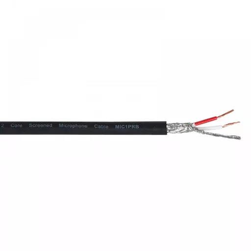 elumen8 TOUR Screened 2 Core Mic Cable, 100m Drum Black