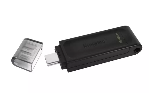 Kingston Technology DataTraveler 70 USB flash drive 64 GB USB Type-C 3.2 Gen 1 (3.1 Gen 1) Black