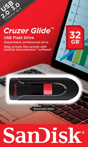 SanDisk Cruzer Glide USB flash drive 32 GB USB Type-A 2.0 Black, Red