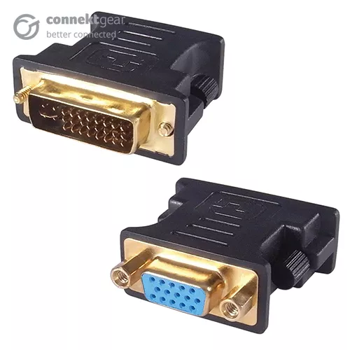 connektgear DVI-I to VGA Monitor Adapter - Male to Female (24+5 Analogue)