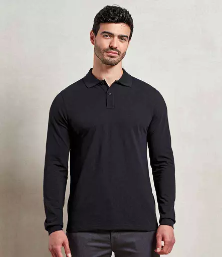 Premier Essential Unisex Long Sleeve Polo Shirt